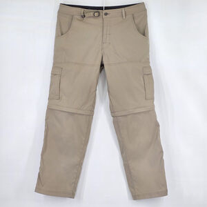 Gorpcore prAna Stretch Zion Convertible Pants Mens 34x30 Cargo Hiking